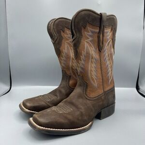Ariat Western Cowboy Boots Womens 3 Brown Leather Cushioned Square Toe 10018623